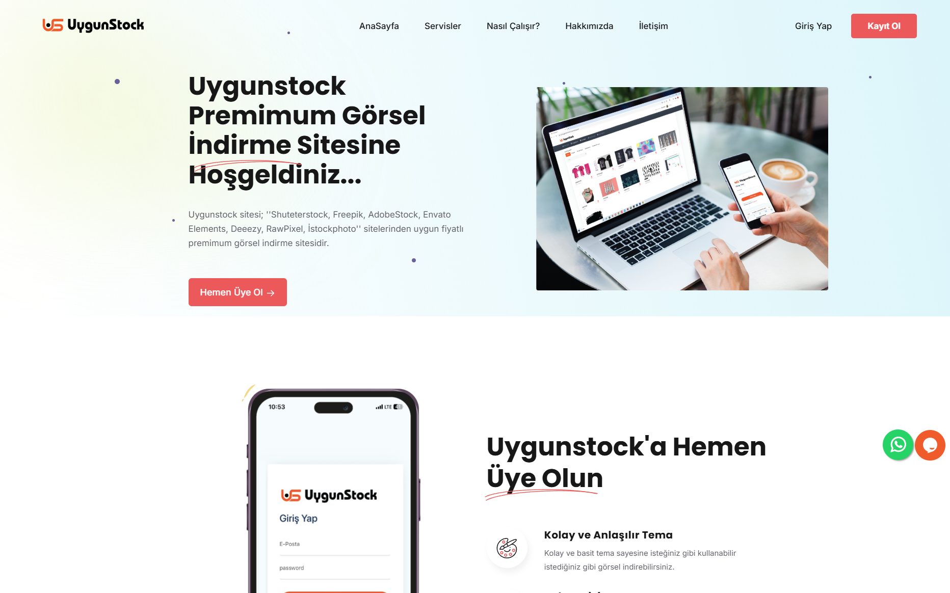 Uygun Stock web sitesi önizlemesi